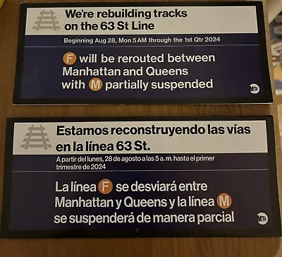 Lot Of 2 MTA NYC Subway F Train Brochures • $8