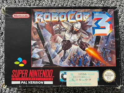 £175 • Buy ROBOCOP 3 SNES Game. Robo Cop III For Super Nintendo, Rare And Collectable