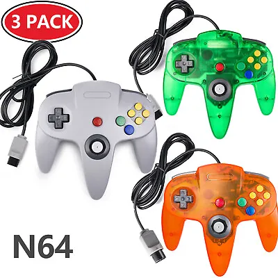 Wired Classic Controller Joystick For Nintendo 64 N64 ConsoleN64 Rumble Pack US • $41.99