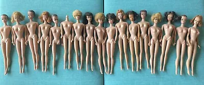 Vintage TLC Barbie & Midge Lot 17 Dolls For Repair Parts OOAK As-is 1960s • $51