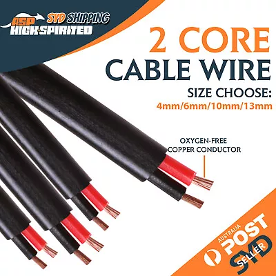 Twin Core Cable 4mm 6mm 10mm 13mm 6BS For Caravan Ute Solar Panel Battery Feeds • $23.98