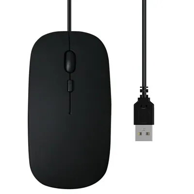 Wired Cable USB Scroll Wheel 4 Button Mouse For Laptop PC Notebook Black • $4.99