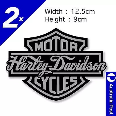 Harley Davidson New Logo Harley Motorcycle Logo Grey Fuel Tank Stickers • $7.50