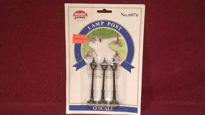 O-scale Model Power #6076 Lamp Post - Set Of 3 - Lighted - Nip • $7.96