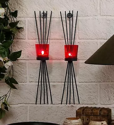 Tealight Candles Wall Sconce Holder For Living Room Home Decorations • £34.92