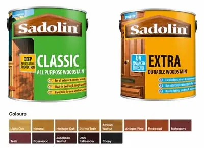 Sadolin Classic Or Extra Woodstain  All Colours/Sizes Available. • £24.99