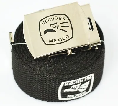  Hecho En Mexico  Military Canvas Web Belt & Buckle 60 Inches • $16.99