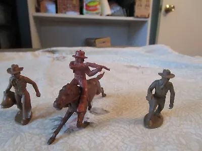 Marx Orig. 3- 45mm Western Cowboys W/45mm Horse #3 N.M. • $12.99