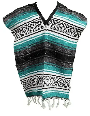 KIDS Traditional MEXICAN PONCHO ONE SIZE FITS ALL Blanket Serape Gaban ASSORTED • $10