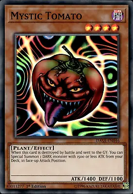 Mystic Tomato - Super Rare 1st Edition DASA-EN046 - NM - YuGiOh • £1.50