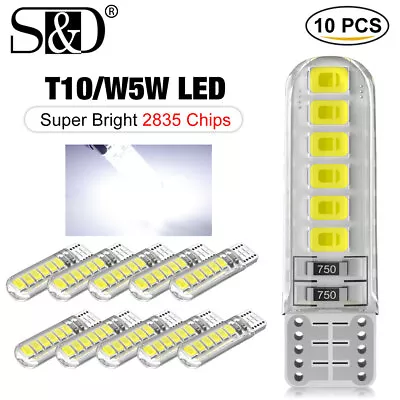 10X W5W T10 Led Bulbs Canbus 168 194 12SMD 2835 Car Interior Dome Reading Light • $6.99