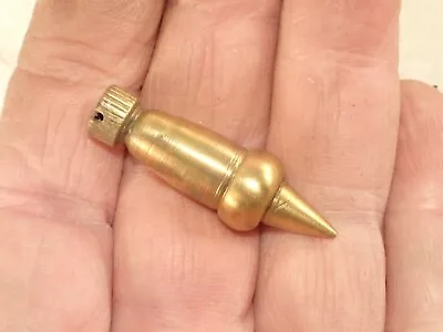 Tiny Miniature Brass 'Millwright Common Sense Shaped' Plumb Bob 1-1/2 L 0.7 Oz. • $33.95