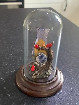 Country Artists Blue Tit Under A Glass Dome Resin Bird In Dome. 1980’s • £12.99