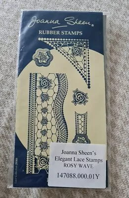 Joanna Sheen Rubber Stamp Elegant Lace Stamp Rosy Wave • £1.99