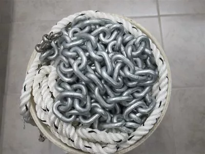 5/8  X 200' 3 Strand Nylon Rope  3/8  X 20' Galvanized Chain Boat Anchor  • $250