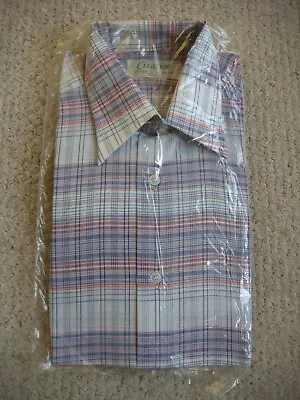 BNIP Vintage 1970's Men's  Citation  Checked Shirt Size Size 15 • £10