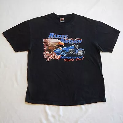 Harley Davidson Heritage Rolls Detroit Michigan Shirt Mens XL Screaming Eagle • $19.99