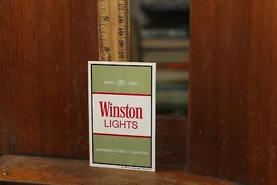 Vintage 1980's Store Display Sticker Cigarette Decal Winston Lights • $4