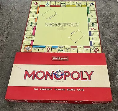 VINTAGE MONOPOLY BOARD GAME - PROPERTY TRADING Classic COMPLETE Waddingtons • £12