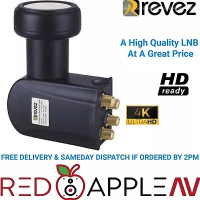 Revez BS4 0.1dB Premium Quad LNB With PLL Crystal Technology + Free Delivery • £12.99