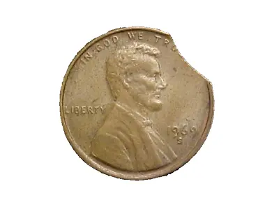 1969-S Lincoln Memorial Cent -Very Nice Clipped Planchet Mint Error!-c4512qtx • $10.37