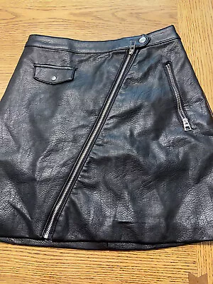 H&M Divided Faux Leather Skirt Size 2.       418 • $9.90