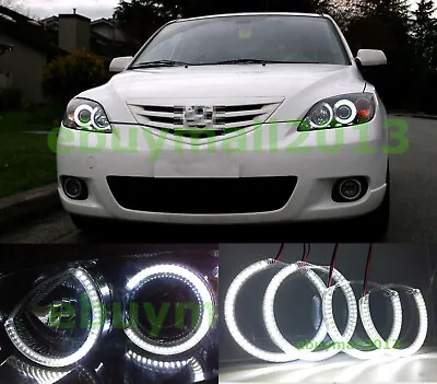 White Halo Ring For MAZDA 3 MPS MAZDASPEED3 Axela Angel Eyes Headlight DRL DIY • $49.41