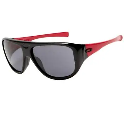 $64.99 • Buy Oakley OO 9094-01 Correspondent Polished Black Lava Pink Grey Lens Sunglasses .