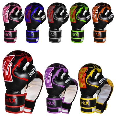 Junior Kids Boxing Gloves Training Sparring Punch Bag Leather Gloves 468 OZ • £11.39