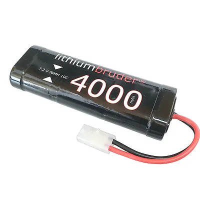 Batterie Nimh 7.2 V 4000 MAH Racingpack Avec Fiche Tamiya Lithiumbruder 350005 • $34.90