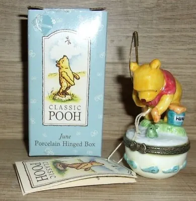 Midwest Of Cannon Falls Hinged Trinket Box Classic Pooh June Fishing PHB • $38.69