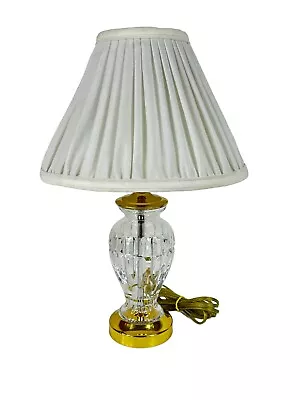 Vintage Waterford Crystal Table Lamp W/ Shade Carina EUC • $147.89