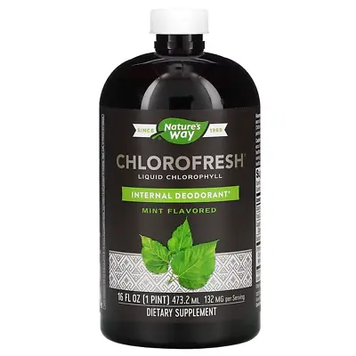 £24 • Buy Nature's Way, Chlorofresh, Liquid Chlorophyll, Mint, 132 Mg, 16 Fl Oz (473.2 Ml)