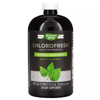 £24 • Buy Nature's Way, Chlorofresh, Liquid Chlorophyll, Mint, 132 Mg, 16 Fl Oz (473.2 Ml)