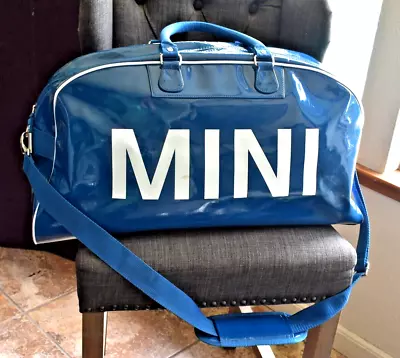 BMW Mini Cooper Large Blue Duffel Gym Travel Overnight Bag • $49.99