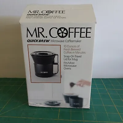Mr Coffee Quick Brew Microwave Coffee Maker 10 Oz. Travel Mug W/Manual  NIB • $20.99