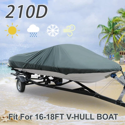 £58.99 • Buy Trailerable Waterproof Fishing Ski Speedboat V-shape Gray Boat Cover 570 X 300cm