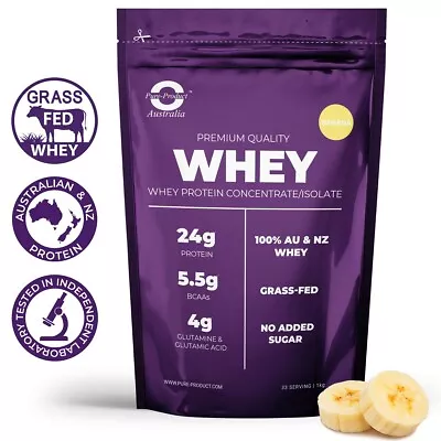 3kg - Whey Protein Isolate / Concentrate - Banana-  Wpi Wpc Powder   • $101