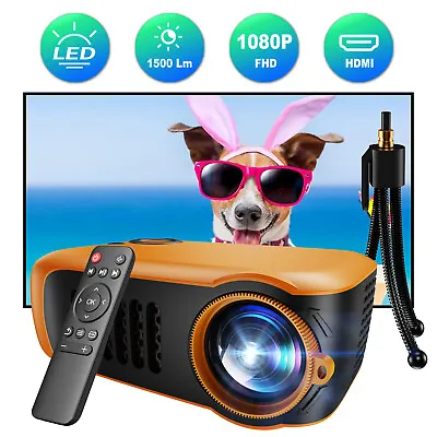 Portable Projector Full HD 1080P Mini Home Theater Cinema Video Movie HDMI USB • $33.24