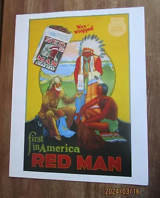First In America Red Man Tobacco Paper Poster • $75