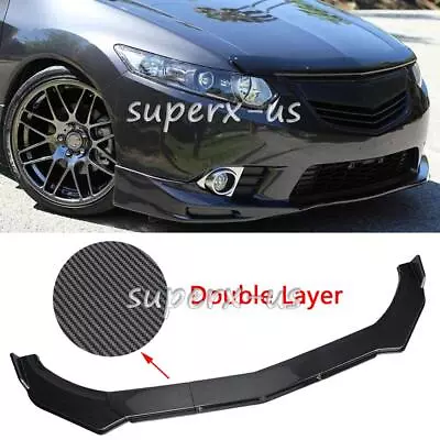 For Acura TSX 2004-2014 Carbon Fiber Front Bumper Lip Splitter Body Kit • $59.95