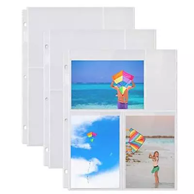 Photo Album Refill Pages 4x6 Mixed Format 25 Pack For 150 Photo 3 Ring Binder • $10.76