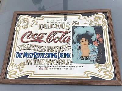 Vintage Retro Coca -Cola Advertising Mirror THE MOST REFRESHING DRINK Retro • £15