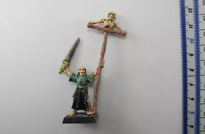 ZOMBIE COMMAND STANDARD BEARER No Tag Metal Vampire Counts Army Warhammer 90s 16 • $2.51