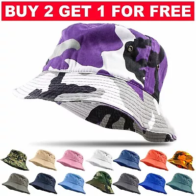 Bucket Hat Cap Cotton Fishing Boonie Brim Visor Sun Safari Summer Men Camping • $9.99