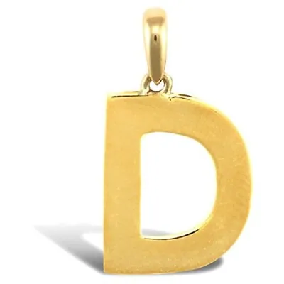 Gold Initial Pendant Solid 9ct Gold All Letters Initial 9ct Yellow Gold Letter • £59.99