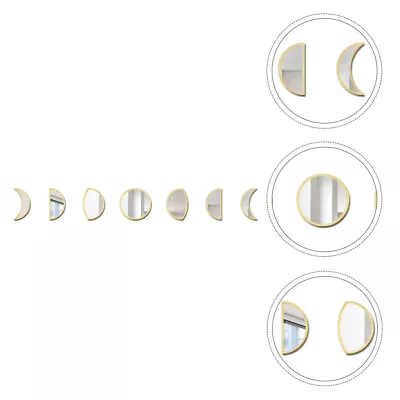  Wall Stickers Acrylic Moon Phases Mirror Mirrors For Walls Garden Art • £18.99