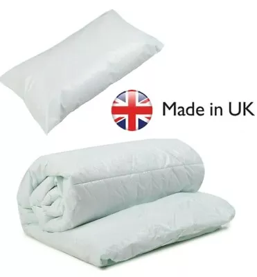 £6.99 • Buy Luxury Cot Bed Duvet Quilt Pillow Baby Toddler Junior Anti-allergy All Seasons