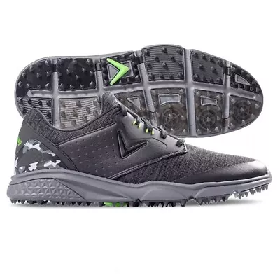 Callaway Coronado V2 SL Spikeless Golf Shoes Black Grey Camo Men Sz 8.5 CG401BGR • $64.99