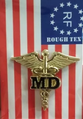 American Hospital Medical Doctor MD Gold Caduceus Pin Jeweled Collectors Item US • $8.88